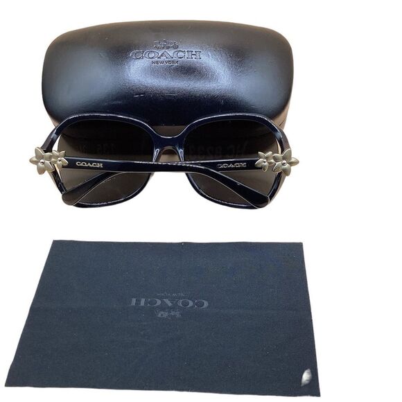 Coach (PreOwned) L1033 Integration Flower Sunglasses BLACK with case. - Picture 1 of 3